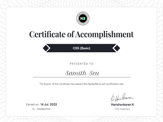 CSS (Basic) certificate image