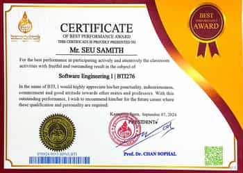 Software Engineering I certificate image